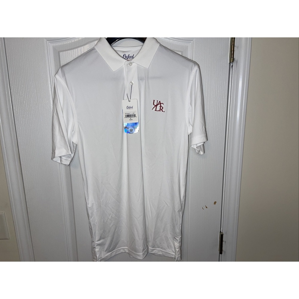NWT UNIVERSITY of ARIZONA LITTLE ROCK TROJANS S/S POLO SHIRT - White- SMALL